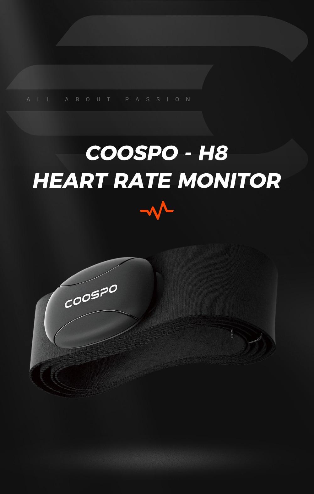 CooSpo H8 Chest Heart Rate Monitors Real Time Bluetooth 5.0 HRM Ant + Outdoor Sports Running Cycling For Wahoo Strava Garmin