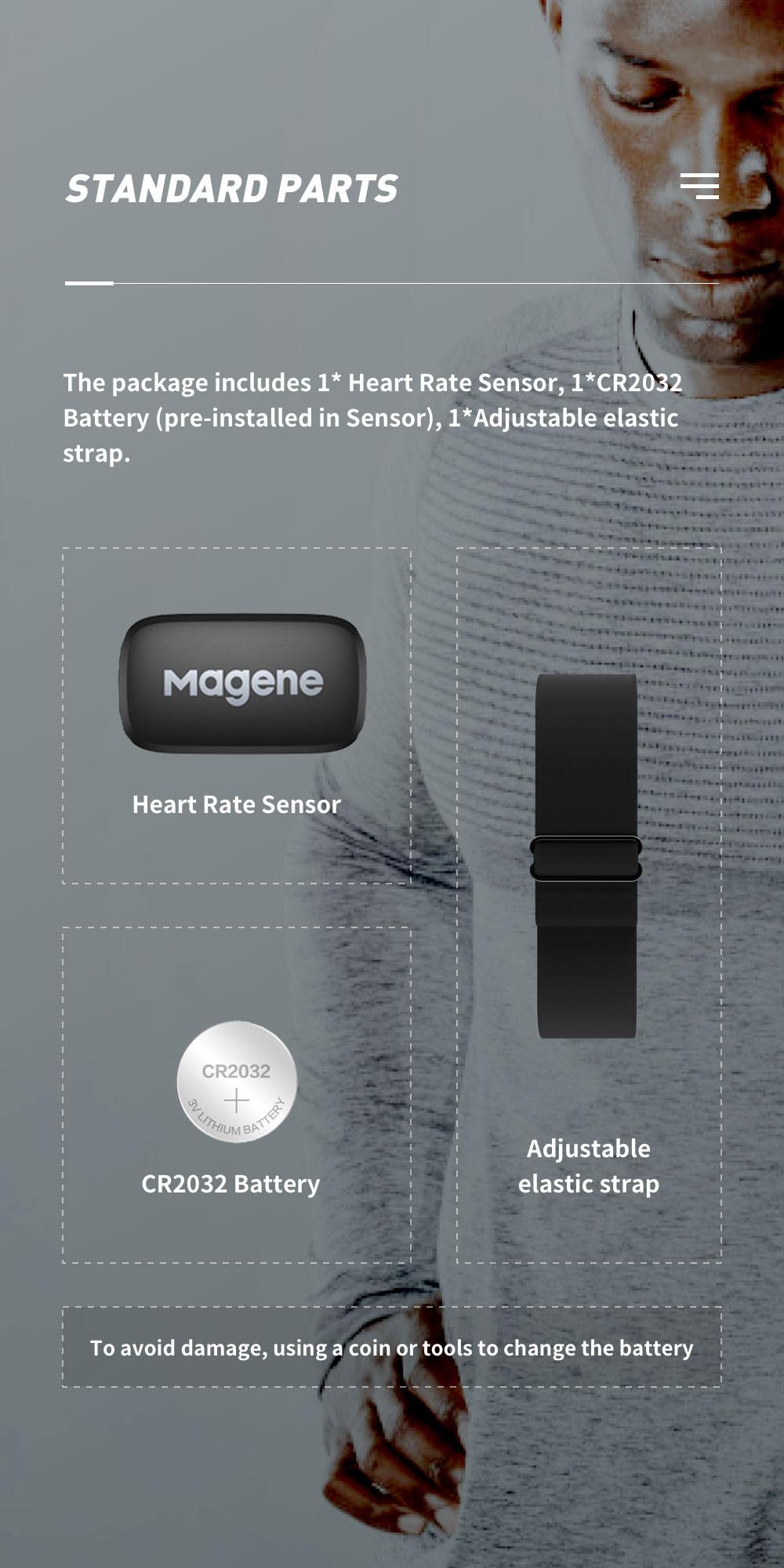 Magene H64 Heart Rate Sensor Chest Strap ANT+&Bluetooth 4.0 Wireless Exercise Heart Rate Belt Outdoor Fitness Hear Rate Monito