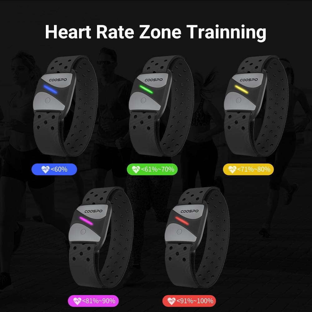 CooSpo HW807 HRV Heart Rate Monitor Armband Optical Outdoor Fitness Sensor Bluetooth 4.0 ANT+ IP67 Running Cycling for Wahoo