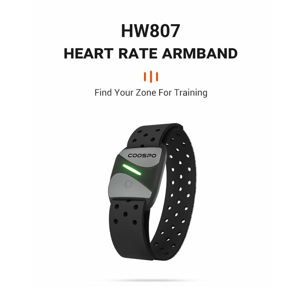 CooSpo HW807 HRV Heart Rate Monitor Armband Optical Outdoor Fitness Sensor Bluetooth 4.0 ANT+ IP67 Running Cycling for Wahoo