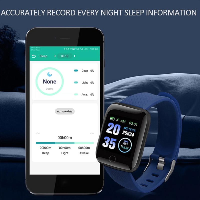 Bluetooth Heart Rate Blood Pressure Monitor Fitness Tracker Wristbands Wearable Devices Pedometers 116Plus Smart Band Watch