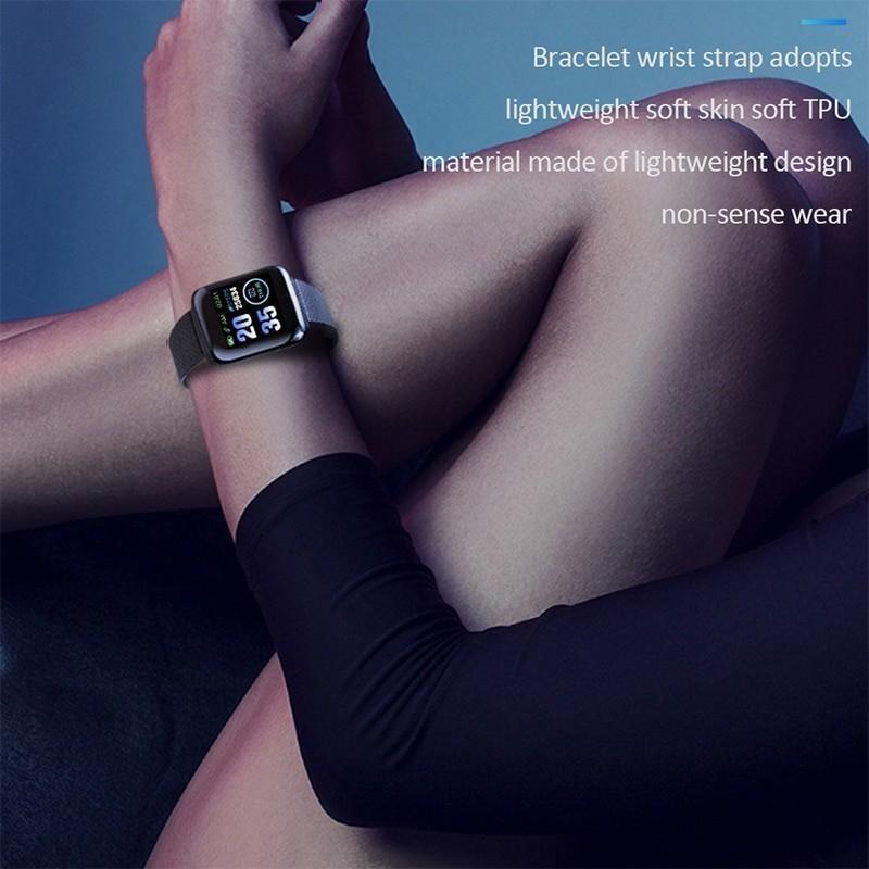 Bluetooth Heart Rate Blood Pressure Monitor Fitness Tracker Wristbands Wearable Devices Pedometers 116Plus Smart Band Watch