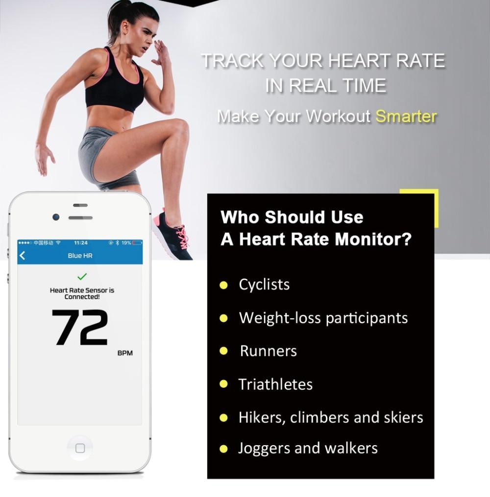 KYTO Heart Rate Monitor Chest Strap Bluetooth 4.0 ANT Fitness Sensor Compatible Belt Wahoo Polar Garmin Connected Outdoor Band