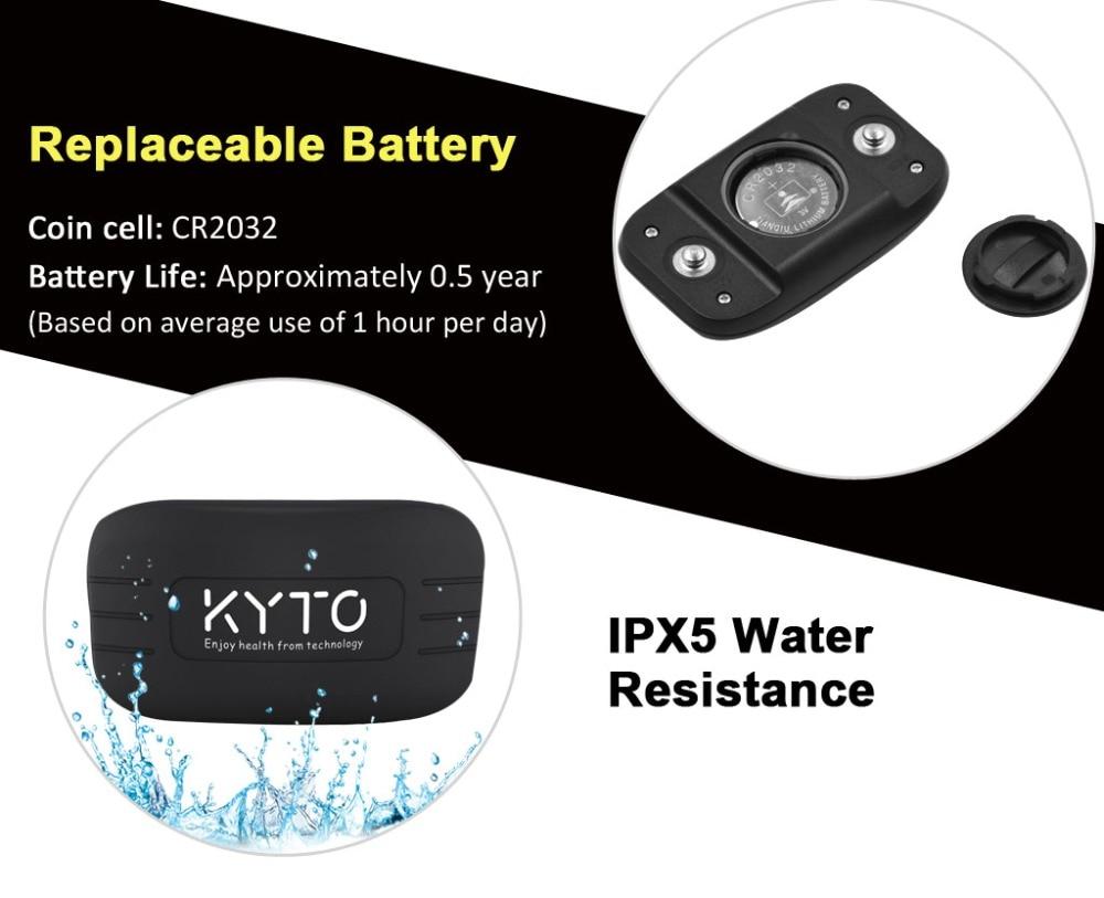 KYTO Heart Rate Monitor Chest Strap Bluetooth 4.0 ANT Fitness Sensor Compatible Belt Wahoo Polar Garmin Connected Outdoor Band