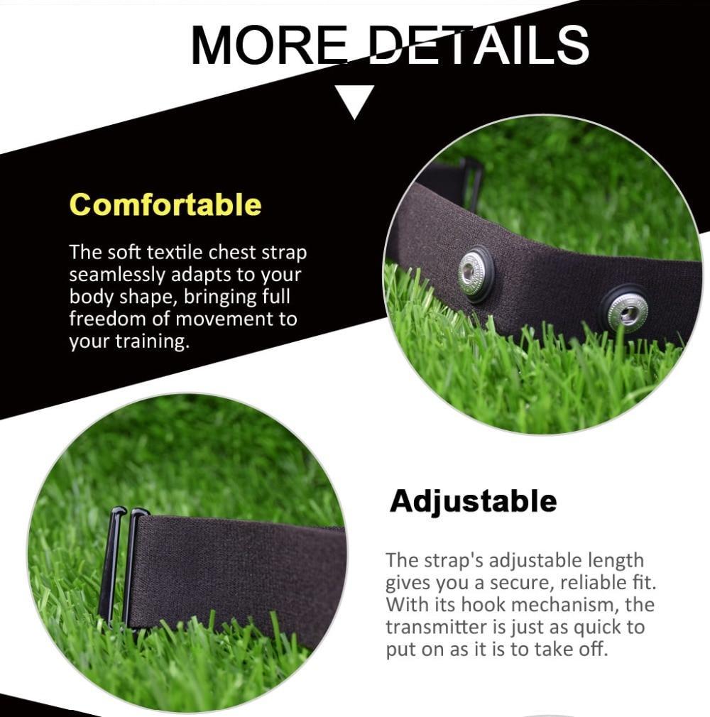 KYTO Heart Rate Monitor Chest Strap Bluetooth 4.0 ANT Fitness Sensor Compatible Belt Wahoo Polar Garmin Connected Outdoor Band