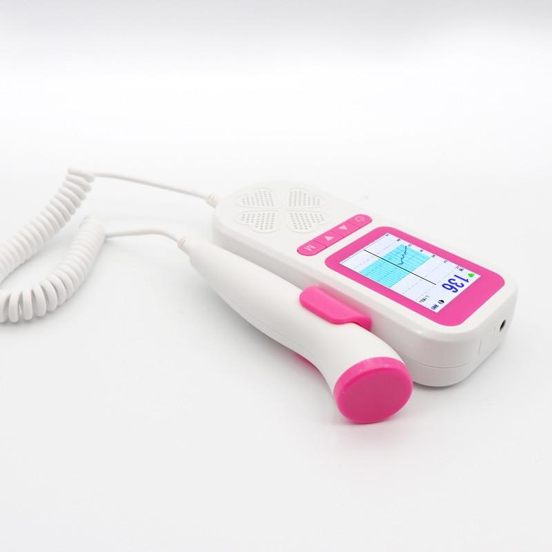 Digital Curve 3.0MHz Ultrasound Fetal Doppler Baby Heart Beat 0 Radiation Pregnant Gravida Infant Heart Rate Monitor Dual Mode