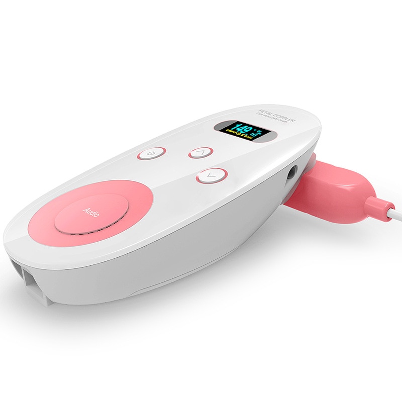 JianYouCare Ultrasonic Doppler Fetal Heartbeat Detector Household Portable Pregnant OLED Baby Heart rate Monitor & No Radiation