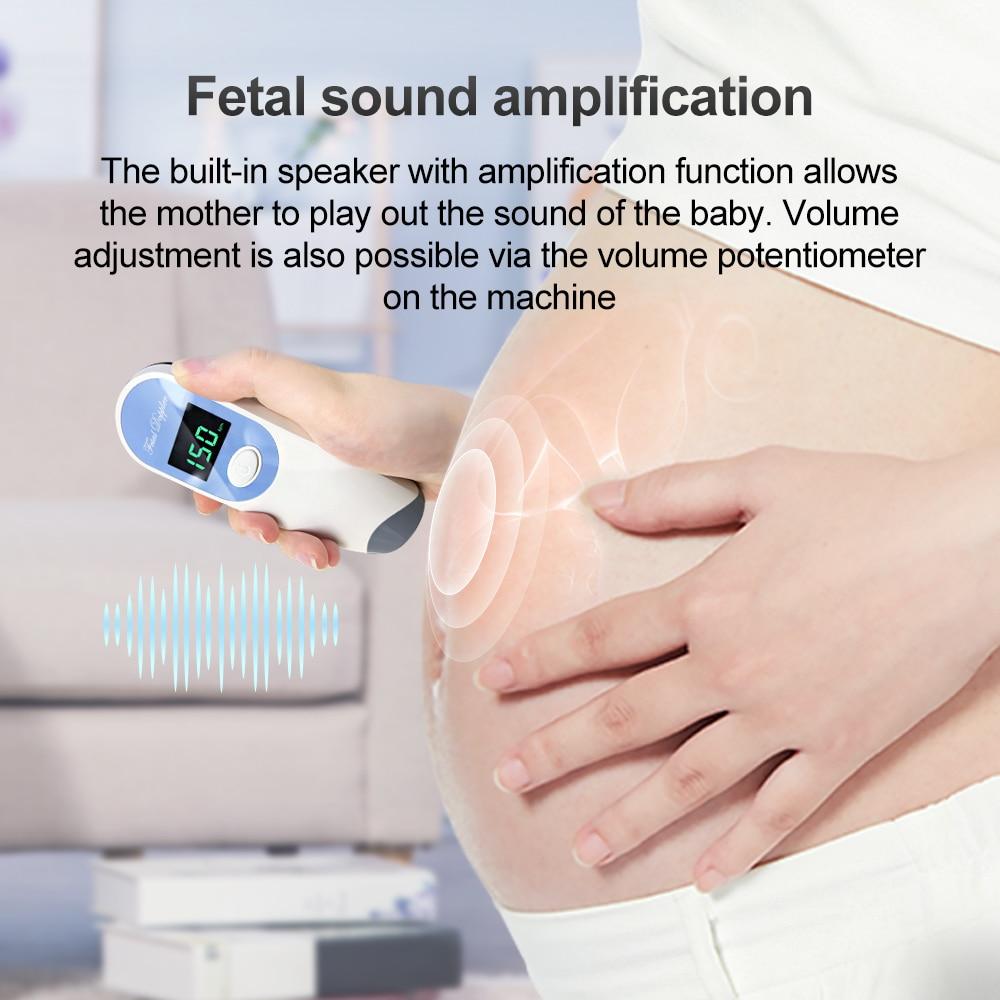 HealForce Doppler Fetal Heartbeat Detector Baby Care Household Portable for Pregnant Fetal Pulse Meter No Radiation Stethoscope