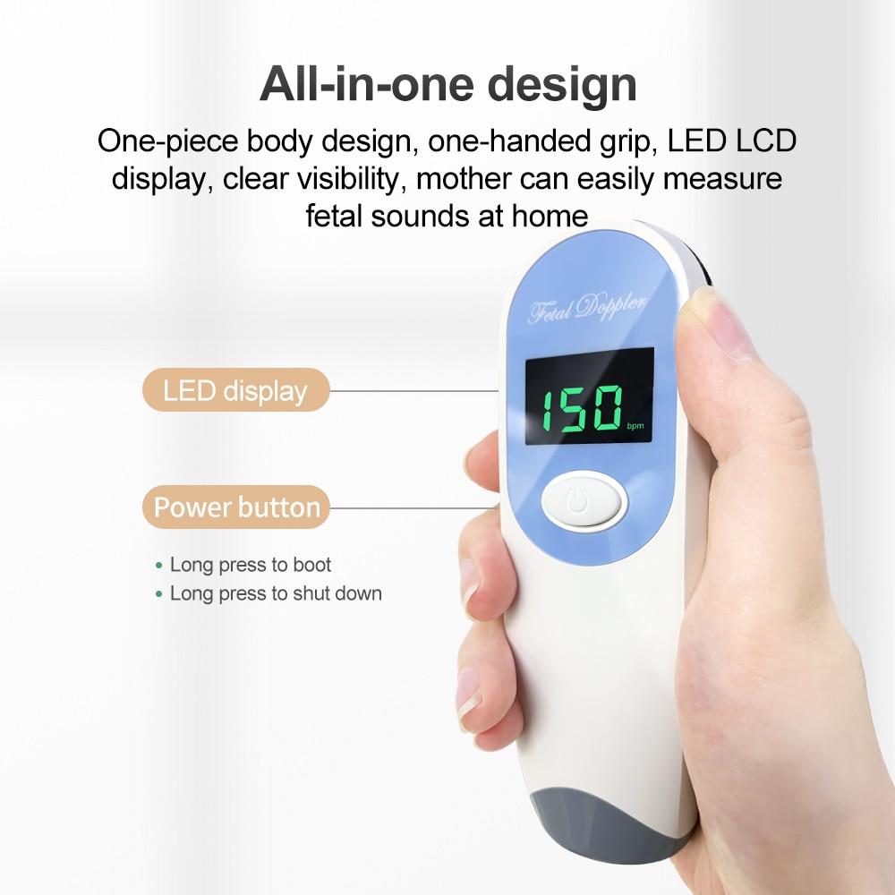 HealForce Doppler Fetal Heartbeat Detector Baby Care Household Portable for Pregnant Fetal Pulse Meter No Radiation Stethoscope