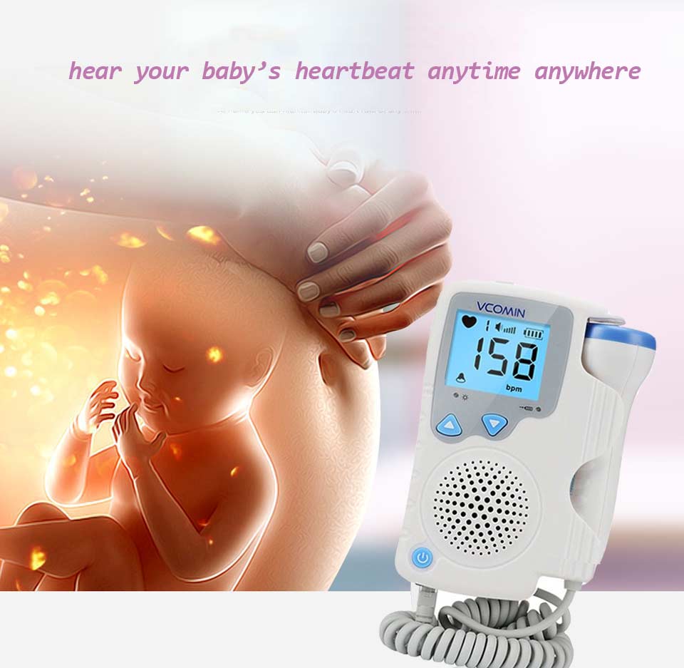 2.0MHz Prenatal Fetal Doppler Baby Heartbeat Monitor Baby Heart Rate Detector Sonar Doppler For Pregnant Women No Radiation