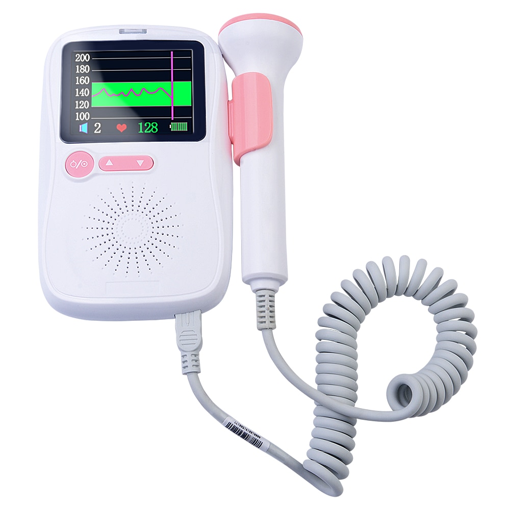 Upgraded Color LCD Curve Doppler Fetal Heart rate Monitor Home Pregnancy Baby Fetal Sound Heart Rate Detector No Radiation