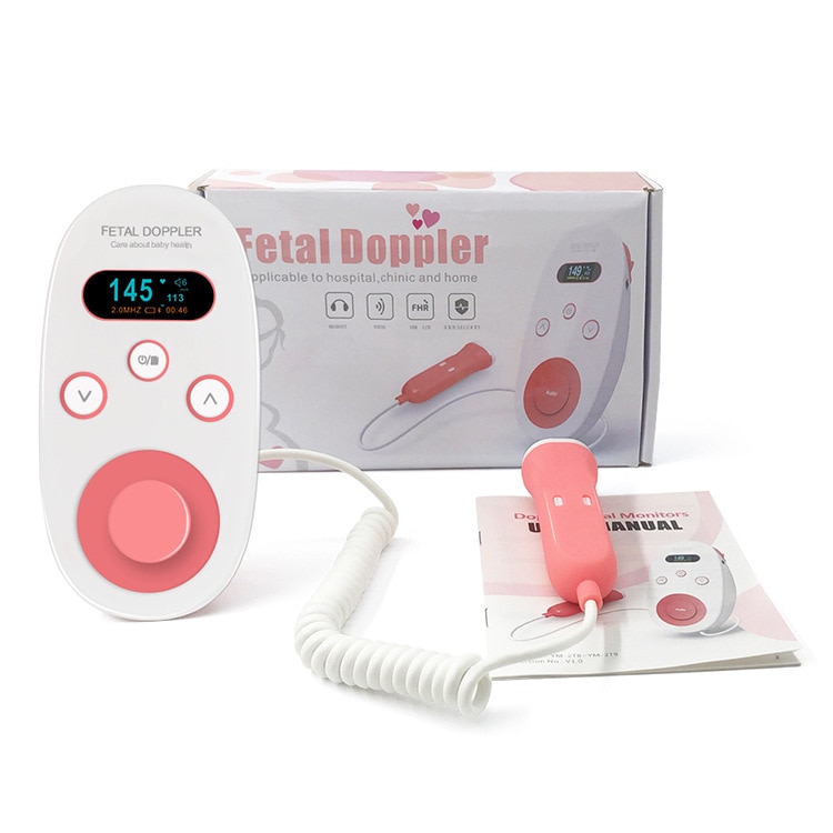 JianYouCare Ultrasonic Doppler Fetal Heartbeat Detector Home Portable Pregnancy OLED Baby fetus Heart rate Monitor No Radiation