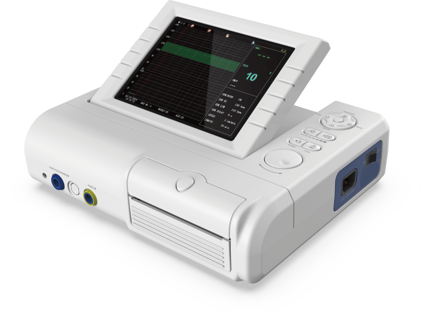 Contec CMS800G Color Display Fetal Monitor Twins Probe Real-time Printing Acquire Abnormal FHR,TOCO,FMOV 3 in 1Transducers Alarm