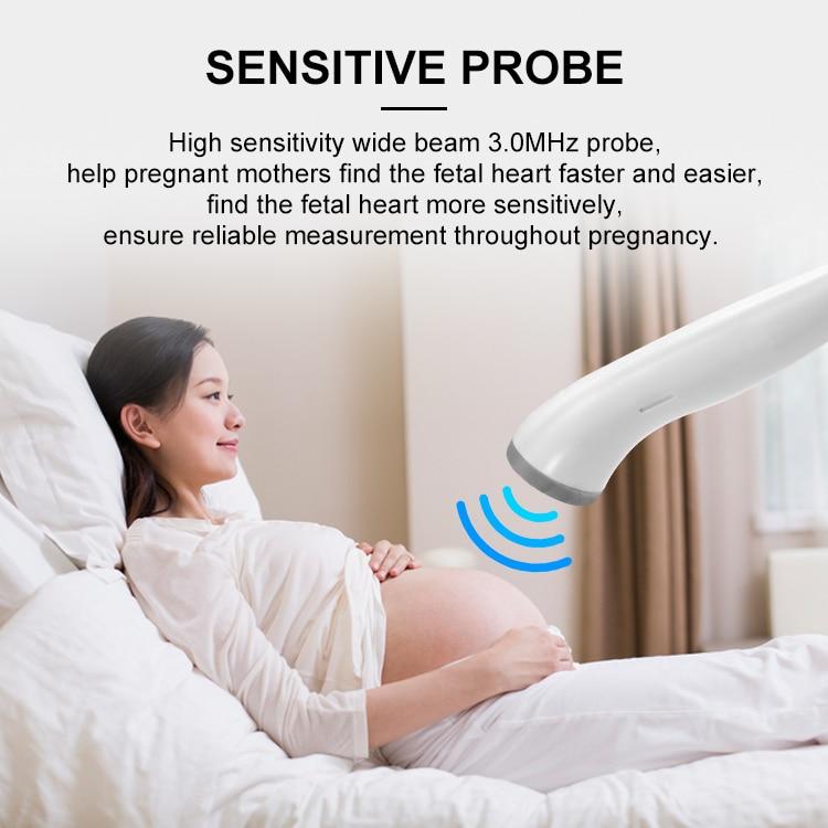 Update 3.0MHZ Fetal Doppler Heart Rate Monitor Home Foetus Baby Pregnancy Sound Heartbeat Detector Display LCD Without Radiation