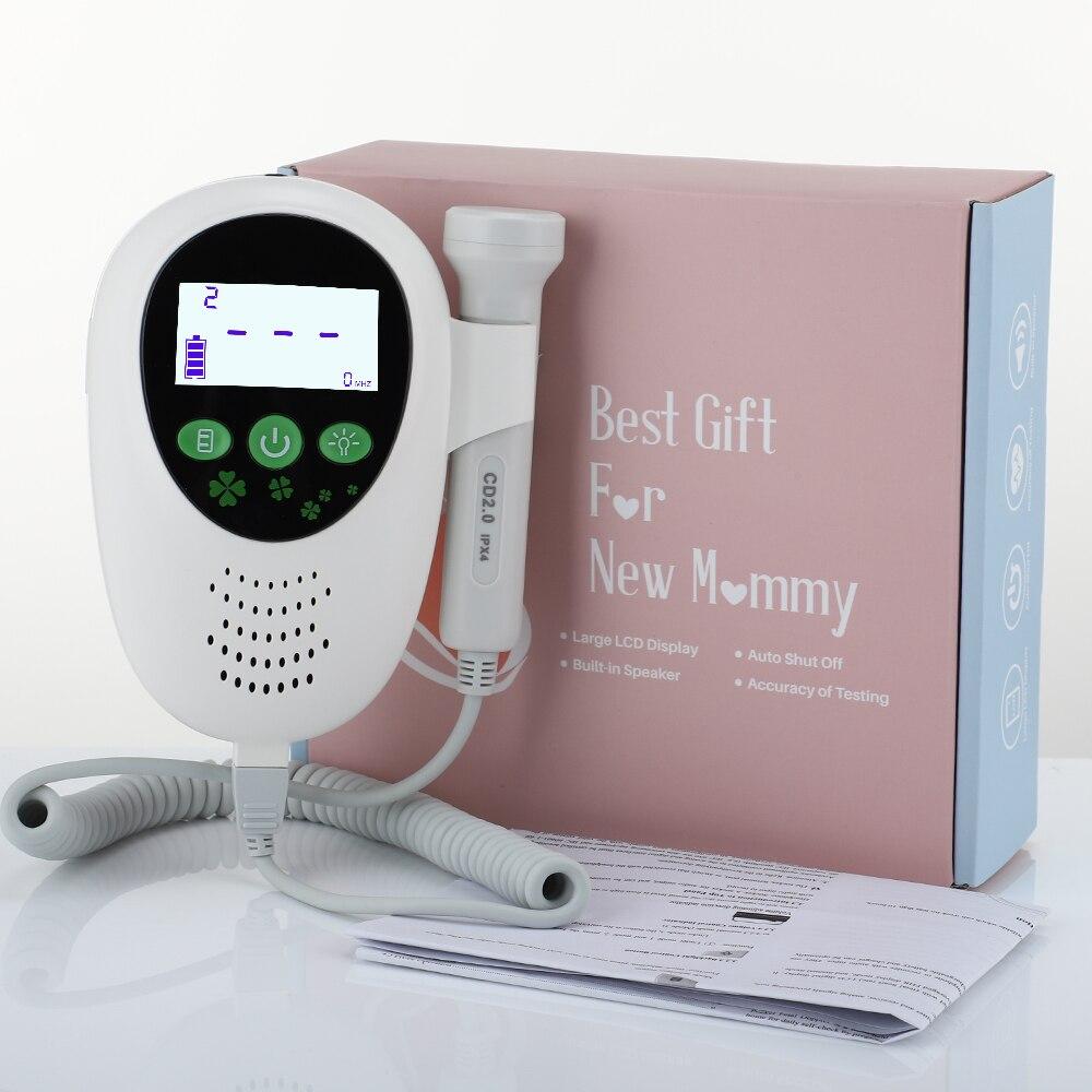 Ultrasound Doppler Fetal Heartbeat Detector Baby Care Household Portable for Pregnant Fetal Pulse Meter No Radiation Stethoscope