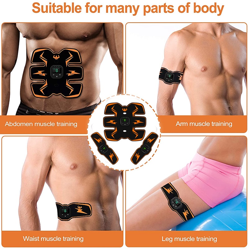 EMS Wireless Muscle Stimulator Trainer Smart Fitness Abdominal Training Electric Weight Loss Stickers Body Slimming Massager