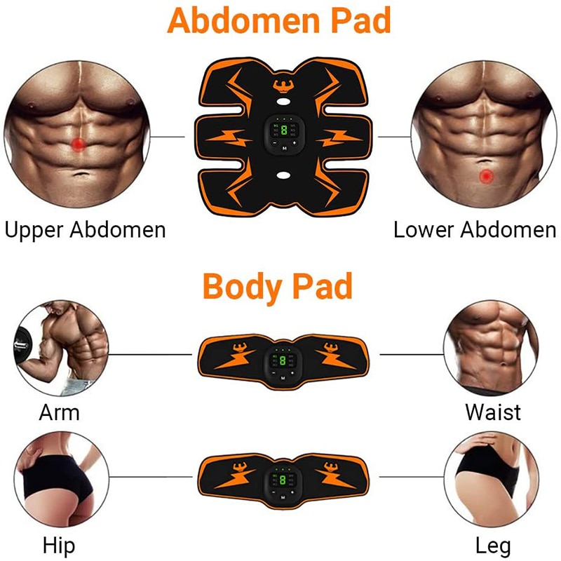 EMS Wireless Muscle Stimulator Trainer Smart Fitness Abdominal Training Electric Weight Loss Stickers Body Slimming Massager