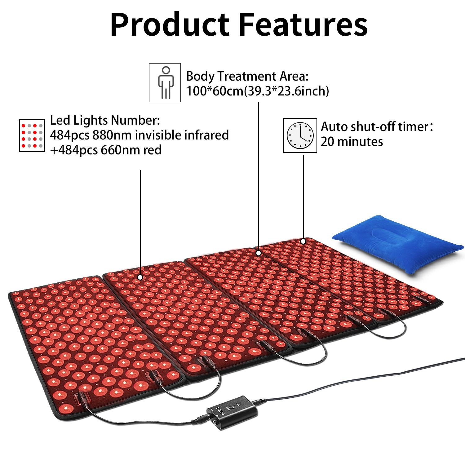 DGYAO Infrared Red Light Therapy Pads Health Care Multi-functional Device Full Body Massage Nerve Pain Relief Home Use Equipment