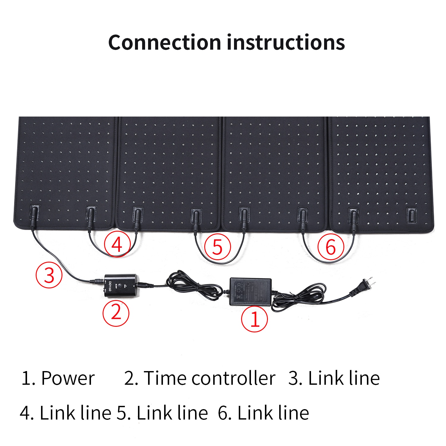 DGYAO Infrared Red Light Therapy Pads Health Care Multi-functional Device Full Body Massage Nerve Pain Relief Home Use Equipment