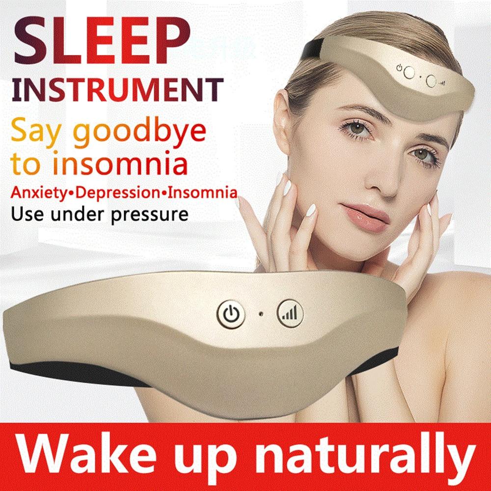 Smart Sleep Instrument Electric Head Massager Migraine Relief Massager Wireless Acupuncture Massage Sleep Therapy Device