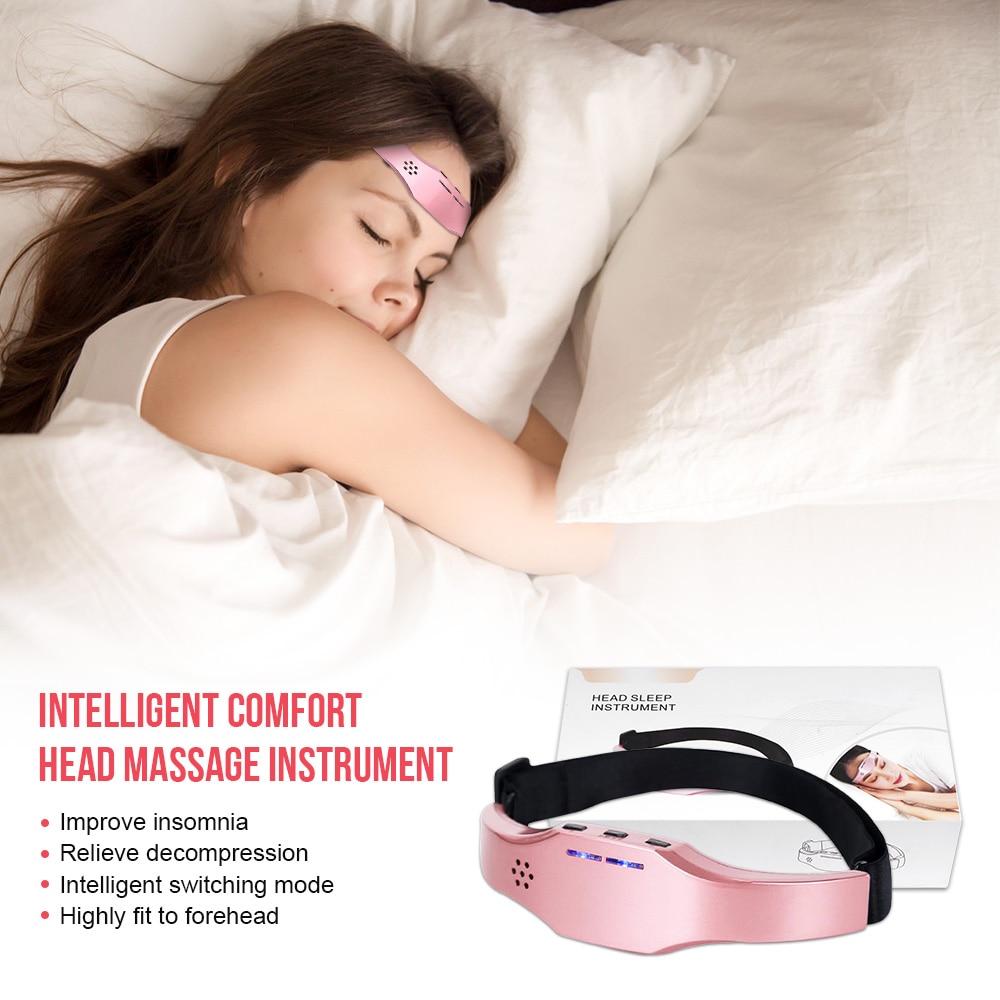 Smart Electric Head Massager Sleep Monitor Insomnia Migraine Relief Massage Release with Stress Sleep Therapy Device Sleep Mask