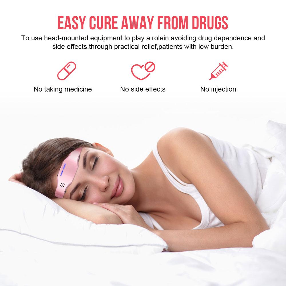 Smart Electric Head Massager Sleep Monitor Insomnia Migraine Relief Massage Release with Stress Sleep Therapy Device Sleep Mask