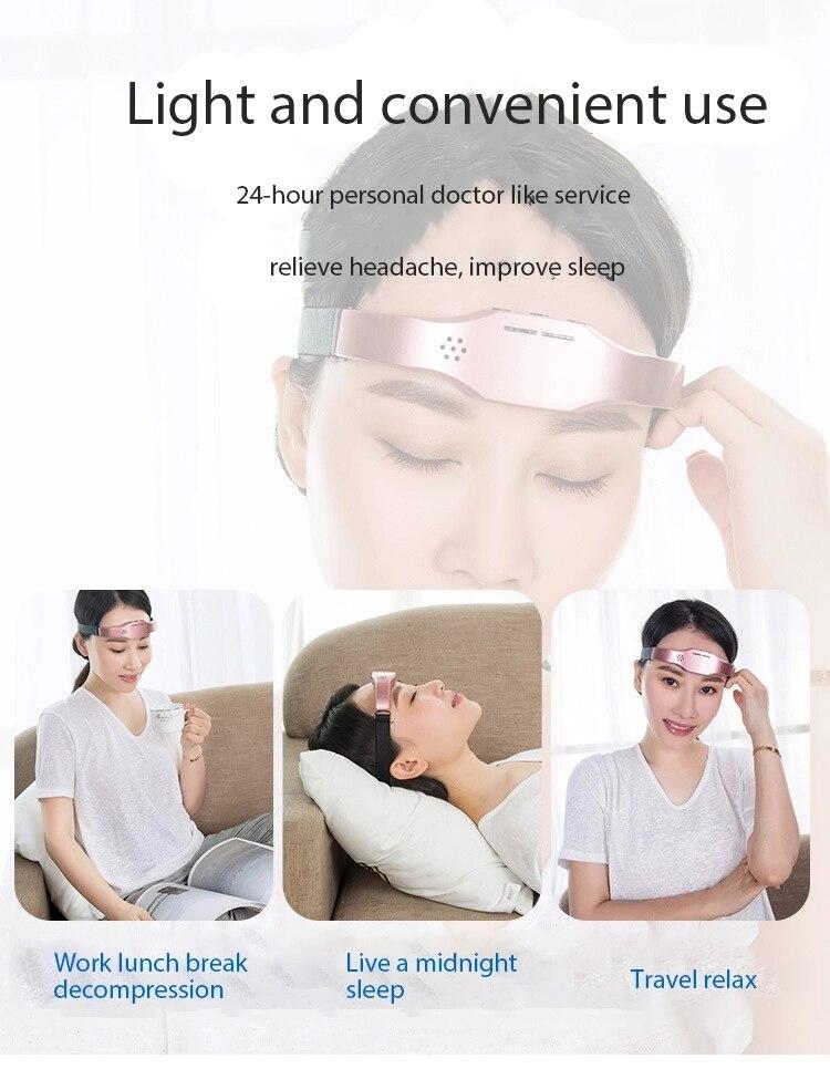 Smart Sleep Head Massager Wireless Electric Sleep Instrument Improve Insomnia Therapy Device Relieving Headache Brain Relaxation