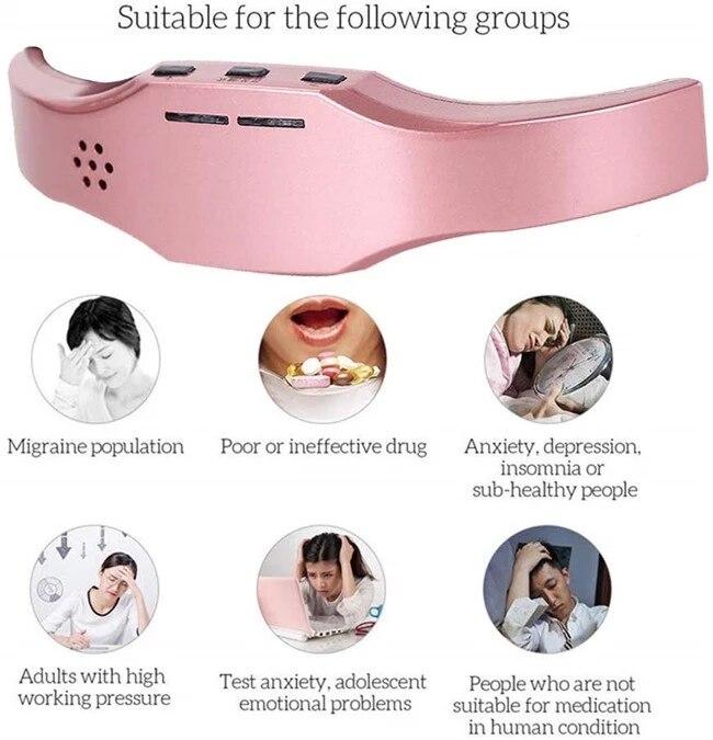 Smart Sleep Head Massager Wireless Electric Sleep Instrument Improve Insomnia Therapy Device Relieving Headache Brain Relaxation