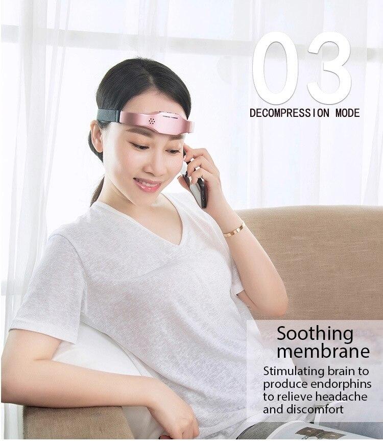 Smart Sleep Head Massager Wireless Electric Sleep Instrument Improve Insomnia Therapy Device Relieving Headache Brain Relaxation