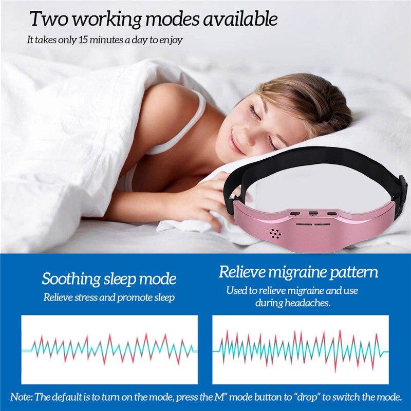 Smart USB Head Massager Wireless Charging Electric Hypnosis Head Sleep Instrument Acupuncture Sleep Aid Insomnia Treatment
