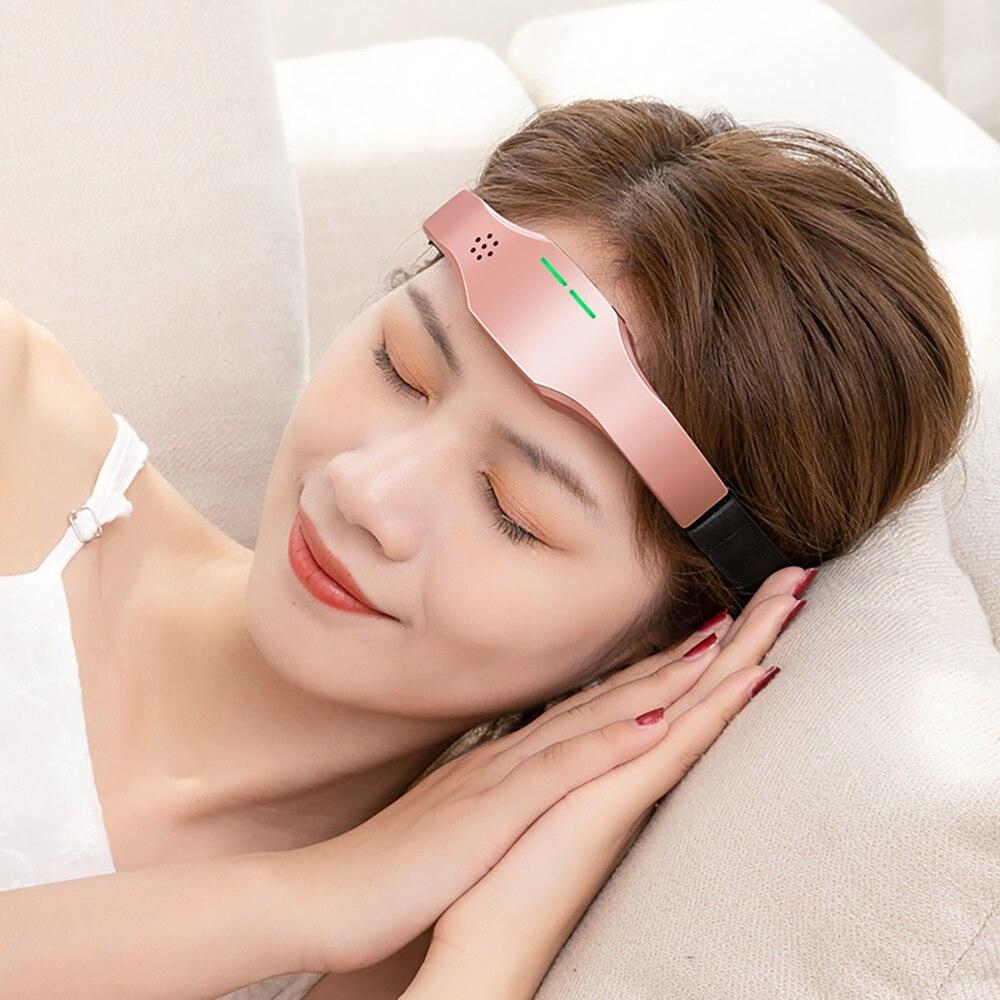 Rechargeable Decompression Sleep Instrument Head Electric Massage Sleep Aid Instrument Smart Voice Wireless Hypnosis Instrument