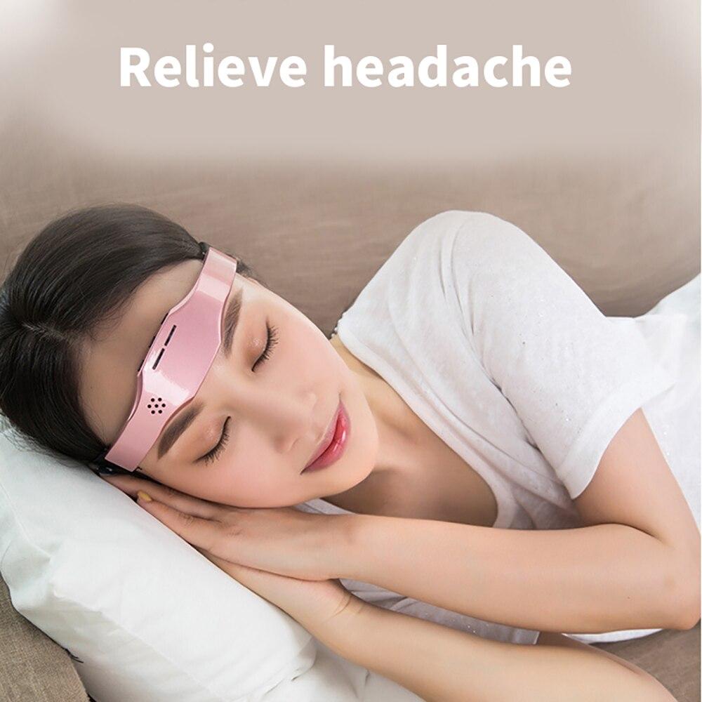 Rechargeable Decompression Sleep Instrument Head Electric Massage Sleep Aid Instrument Smart Voice Wireless Hypnosis Instrument