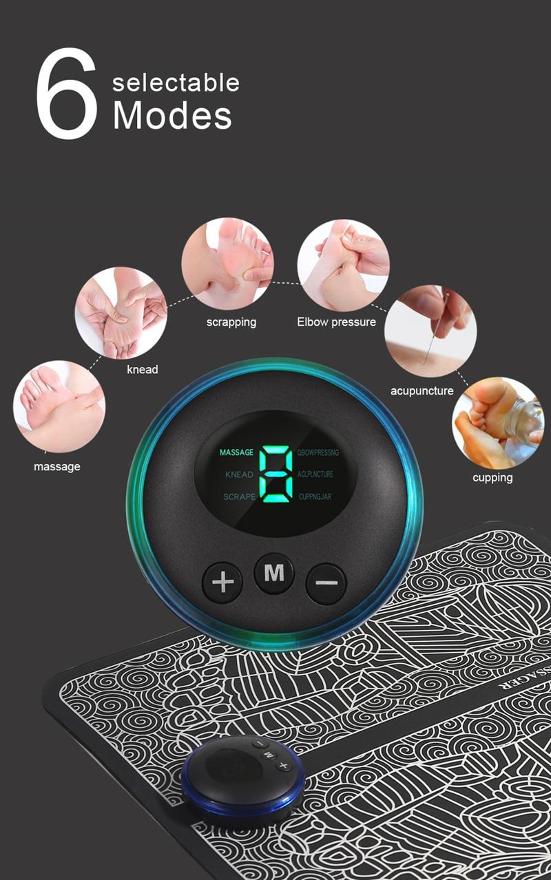 Electric EMS Foot Massager Pad Feet Muscle Stimulator Leg Reshaping Foot Massage Machine Mat Relieve Ache Pain Health Care