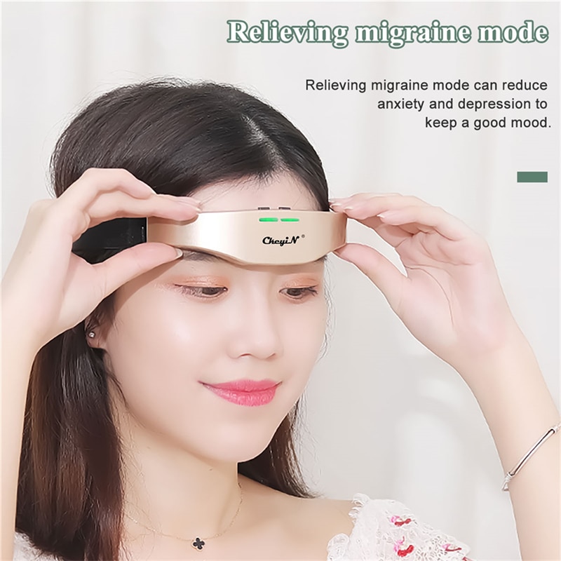 Ckeyin Smart Electric Head Massager Microcurrent Wireless Sleep Instrument Sleep Therapy for Better Sleep and Relieve Headache