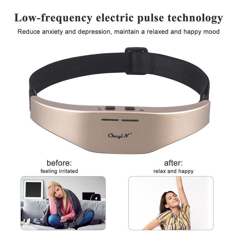 Ckeyin Smart Electric Head Massager Microcurrent Wireless Sleep Instrument Sleep Therapy for Better Sleep and Relieve Headache