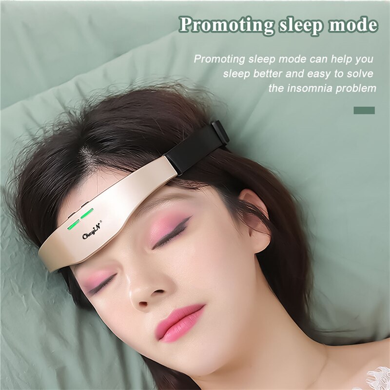 Ckeyin Smart Electric Head Massager Microcurrent Wireless Sleep Instrument Sleep Therapy for Better Sleep and Relieve Headache