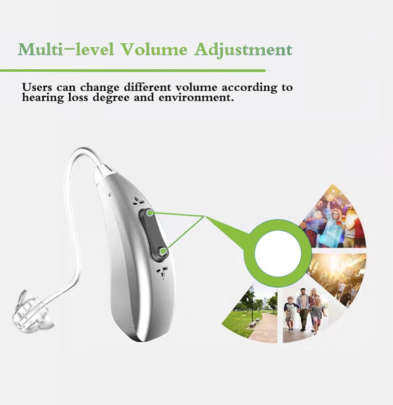 2021 New Best Mini Rechargeable Charging Digital Hearing Aids Bluetooth Hearing Aid For The Deafness Behind Ear Sound Amplifier