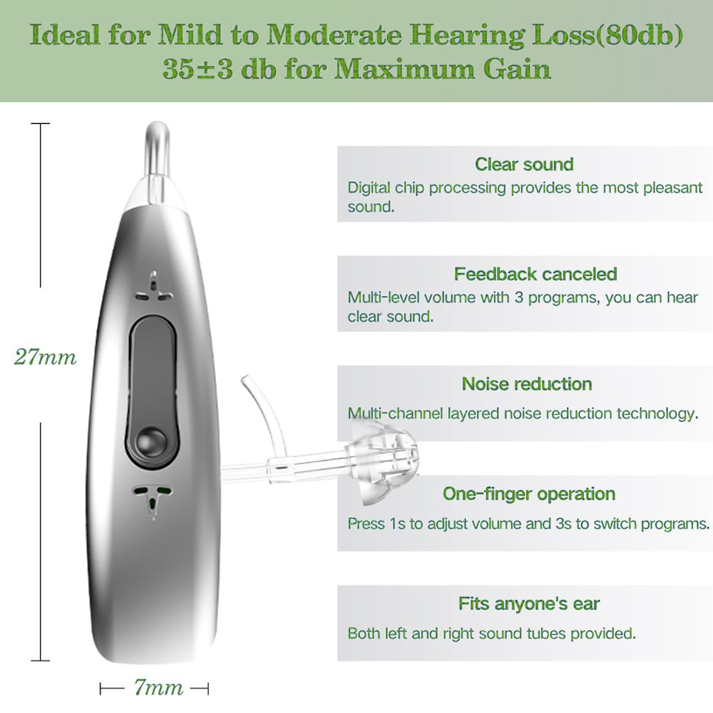 2021 New Best Mini Rechargeable Charging Digital Hearing Aids Bluetooth Hearing Aid For The Deafness Behind Ear Sound Amplifier