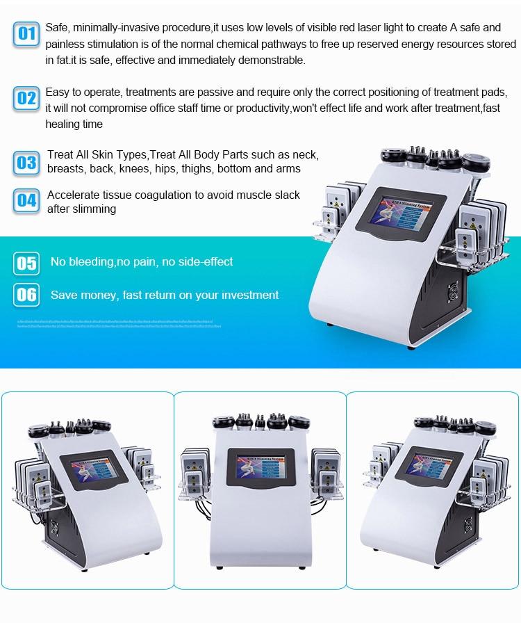 Face Massager Cryolipolysis Lipo Ultrasonic Cavitation Machine RF Lipocavitation Machine Lipolaser Beauty Salon Equipment