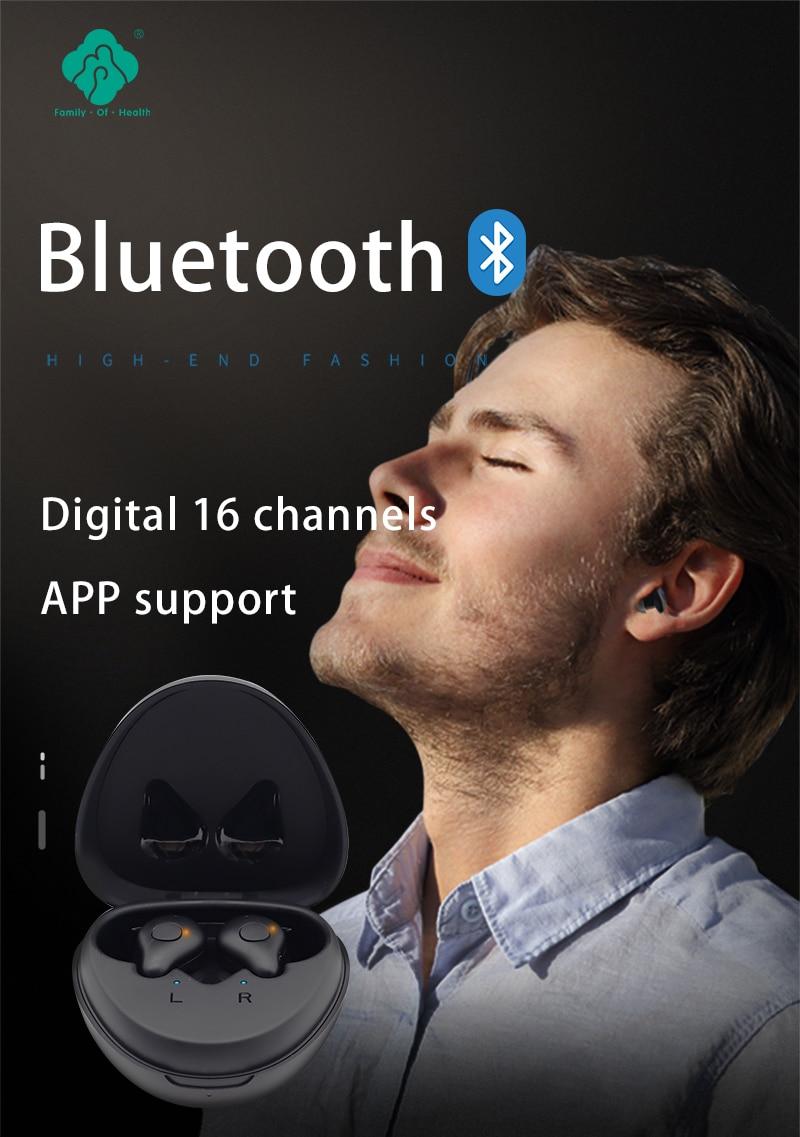 Hearing Aid with Bluetooth Rechargeable Digital 16 channels APP Touch Control Sound Amplifier Hearing Aids for Deafness