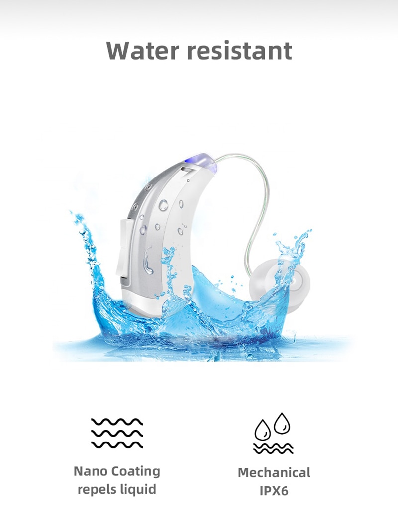 Hearing Aid with Bluetooth Rechargeable High-End Digital Chip UV Lighting Noise-free Sound Amplifier Hearing Aids for Deafness