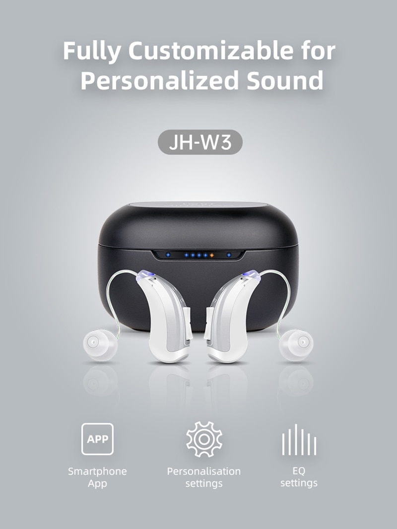 Hearing Aid with Bluetooth Rechargeable High-End Digital Chip UV Lighting Noise-free Sound Amplifier Hearing Aids for Deafness