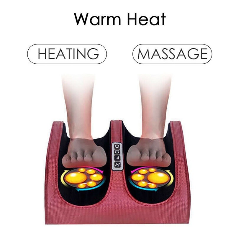 Foot Massage Machine Electric Shiatsu Foot Massager Electric Heating Therapy Foot Massage Roller for 3D Relief Leg Fatigue