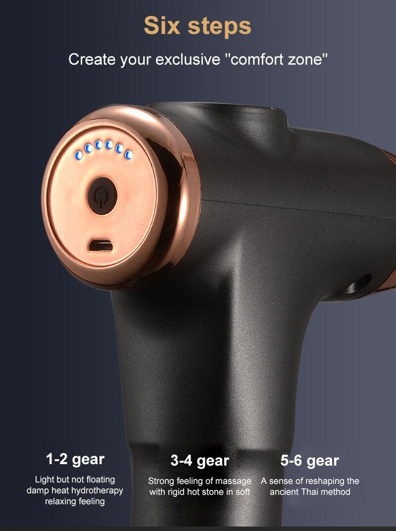 Mini Massage Gun Fascia Gun Sport Therapy Muscle Massager Body Relaxation Pain Relief Slimming Shaping Massager With LCD Display