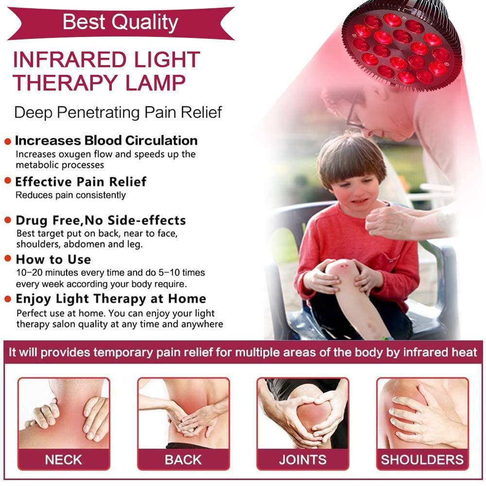 Red Light Therapy Lamp 18/54W LED Infrared Light Therapy Device 660nm 850nm Infrared Combo For Skin Care Pain Relief Health Care