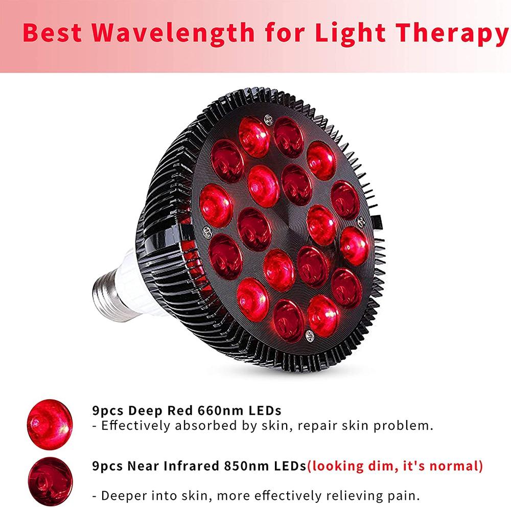 Red Light Therapy Lamp 18/54W LED Infrared Light Therapy Device 660nm 850nm Infrared Combo For Skin Care Pain Relief Health Care