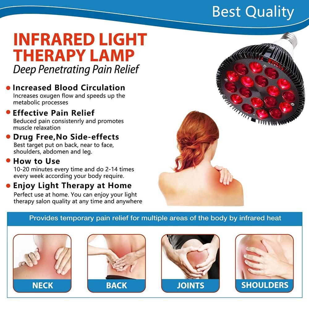 Red Light Therapy Lamp 18/54W LED Infrared Light Therapy Device 660nm 850nm Infrared Combo For Skin Care Pain Relief Health Care