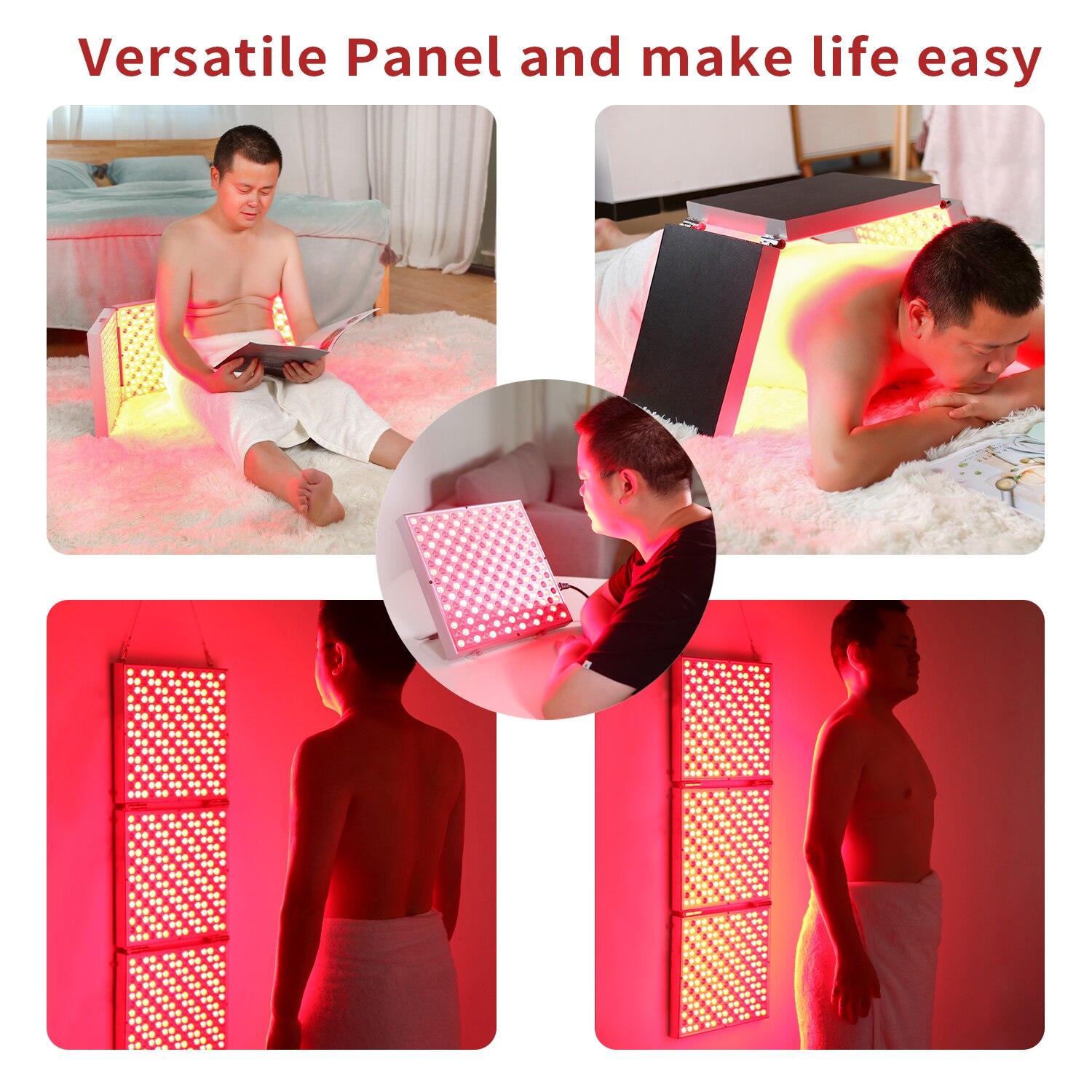 Red Light Therapy Led Panel Device Infra Full Body Medical for Skin Beatuy Lamp 135W Deformable Foldable Infrared Face Reg Rowth