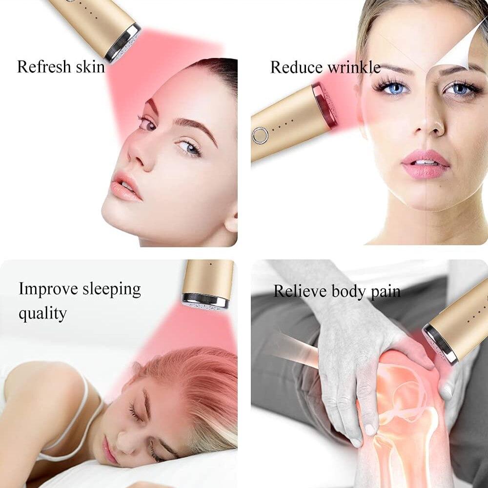 Red Light Skin Rejuvenation Machine Anti Aging Infrared LED Light Photon Therapy Device Wrinkle Removal,Face Lift Skin Massager