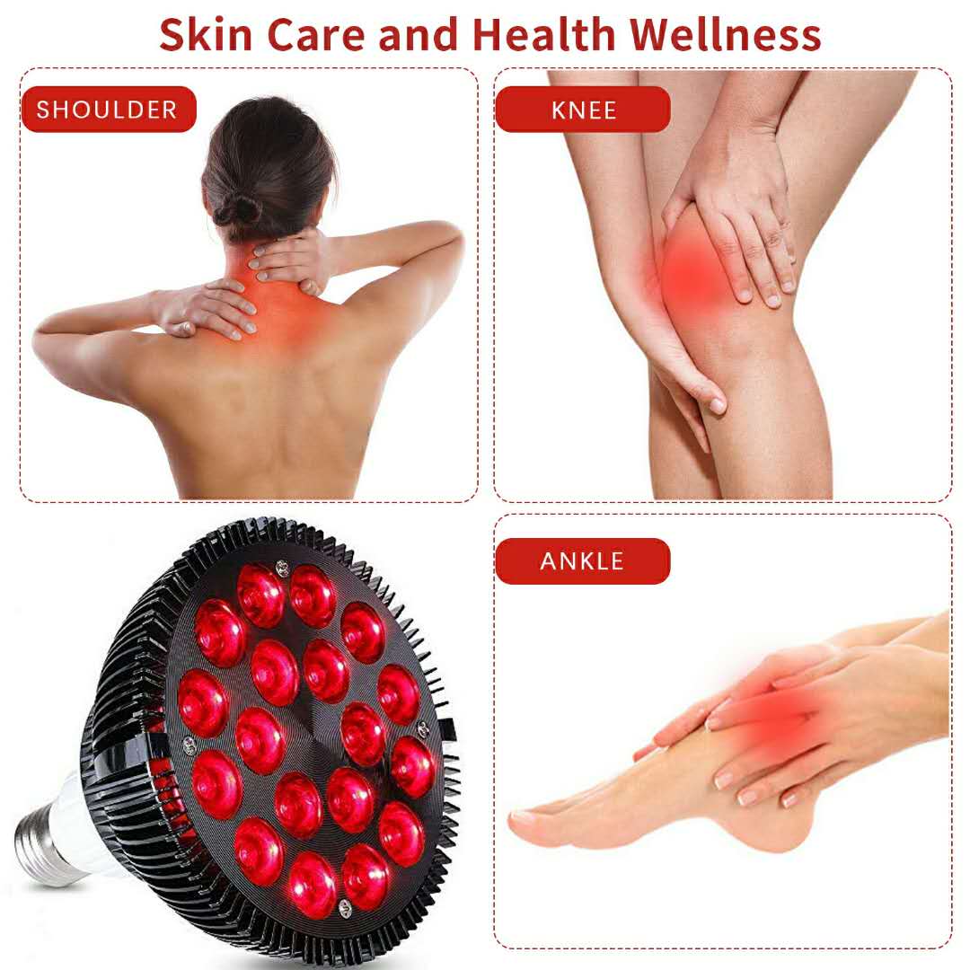 54W Red Light Therapy Lamp 660nm & 850nm Near Infrared Light Therapy Devices for Face and Pain Relief